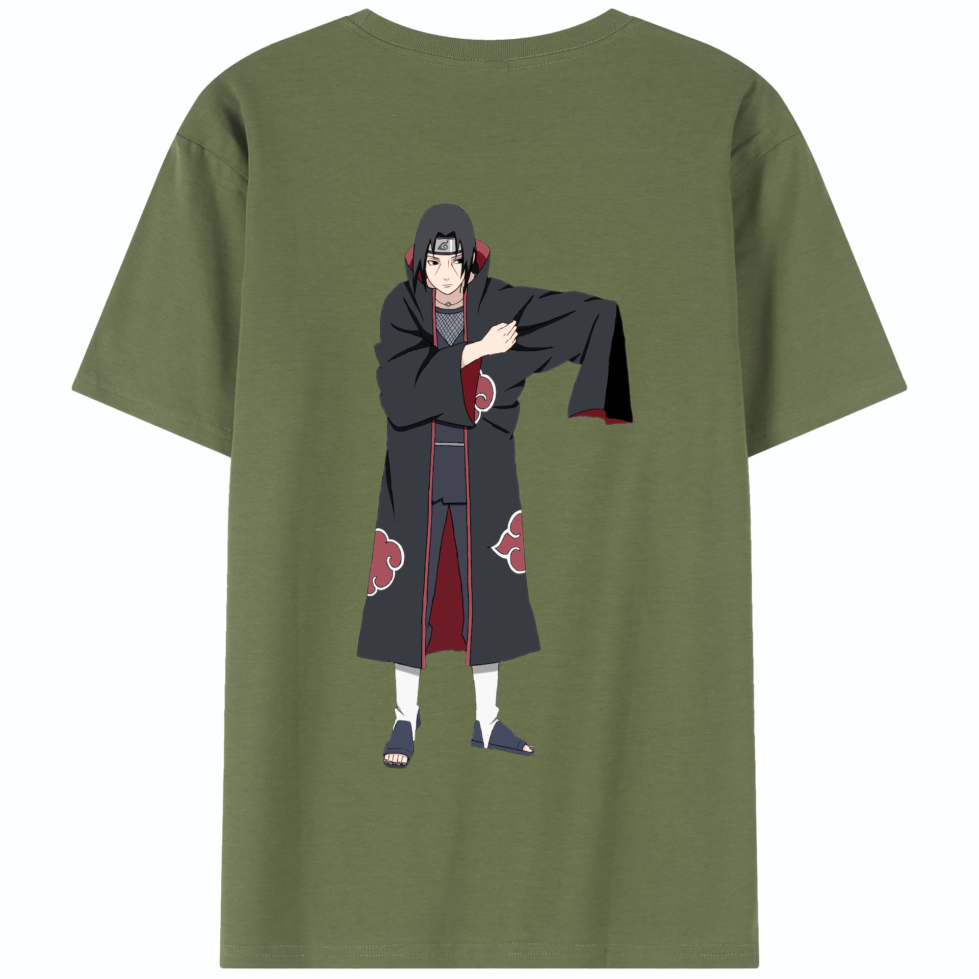 （画像用） NARUTO -ナルト- うちは イタチ Uchiha Itachi 綿100％半袖Tシャツ（背面プリント）